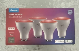 4 Govee GU10 LED Bulb Smart GU10 Light Bulbs Dimmable Color Changing 400 Lumen - Picture 1 of 10