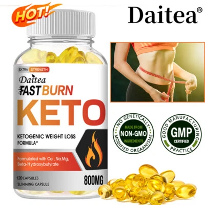 DAITEA Keto Burn 120 Kapseln – Unterstützung bei der Gewichtsabnahme, Appetitzügler