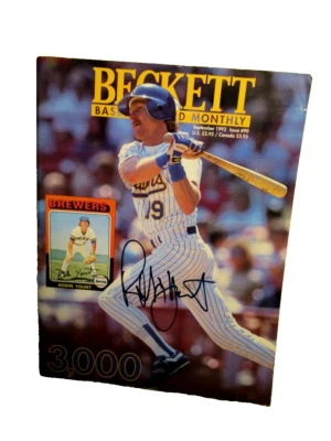Robin Yount Autograph Signed Beckett Magazine Milwaukee Brewers - Image 1 of 3