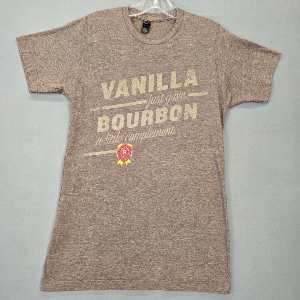 Camisa Jim Beam Vainilla Bourbon Hombre Talla S Marrón Brezo Gráfico Manga Corta Top Foto 1 de 4