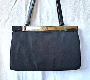 Gucci Black Nylon Framed Hinged Shoulder Bag 3218 - Picture 1 of 16