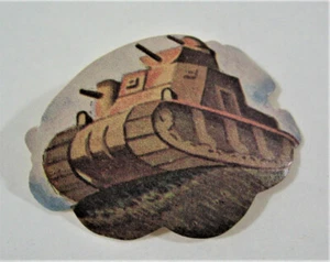 Mini pegatina de tanque militar del ejército patriótico 1940 engomada antigua sin usar stock de tienda - Imagen 1 de 1