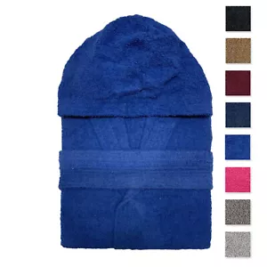 Accappatoio taglie forti in spugna di cotone unisex con cappuccio oversize 2691 - Picture 1 of 10
