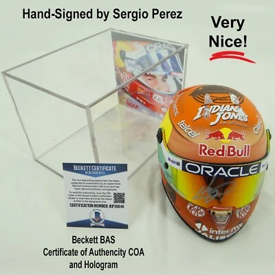 Sergio Perez Signed 2023 Red Bull Canadian F1 1/2 Scale Helmet in Case w/BAS COA - Image 1 of 4