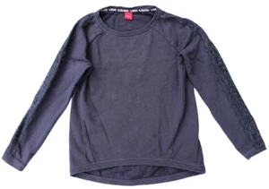 s.Oliver Mädchen Pullover 152 Schwarz Pulli Langarm Oberteil Sweatshirt Spitze - Bild 1 von 10
