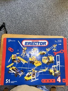 Meccano Erector Set #4 Construction Set 51 Models Metal Pieces (set 030404) - Picture 1 of 5