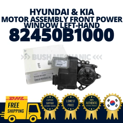 Conjunto de motor genuino OEM Hyundai Kia ventana eléctrica delantera izquierda Genesis G80 Foto 1 de 3
