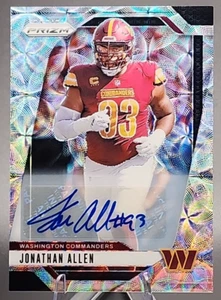 Mira telescópica Jonathan Allen/100 2024 Panini Prizm automática plateada Prizm Commanders SP - Imagen 1 de 2