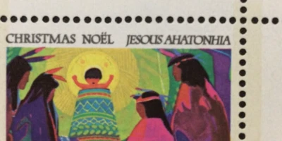 BroadviewStamps Canada XMAS #743i faint redoubling of text.  UR PB.  CV$200 - Image 1 of 3