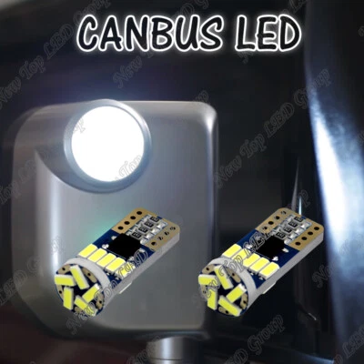Luces de punto de charco de espejo lateral LED blancas CANBUS para Toyota FJ Cruiser 2007-2014 Foto 1 de 4
