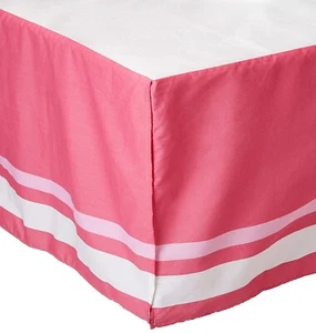 Sadie & Scout Two Tone Crib Skirt/Dust Ruffle, Pink - Picture 1 of 2