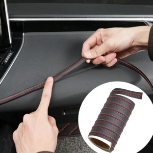 Car Accessories Door Dashboard Gap PU Leather Line Strip Stickers Mouldings Trim - Picture 1 of 12