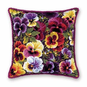 Cross-stitch kit Royal Pansies 1999 Riolis - Picture 1 of 5