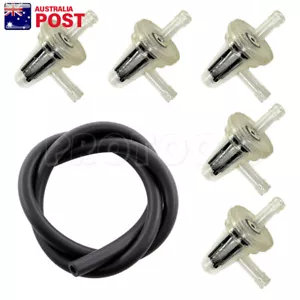5x Motorcycle Right Angle 90 degree Fuel Filter Fit 1/4" 6mm 7mm Hose Fuel Line - Picture 1 of 6
