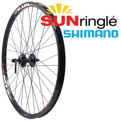 26" Sun Ringle MTX31 / Shimano Deore M475 Black QR Disc MTB Bike Front Wheel