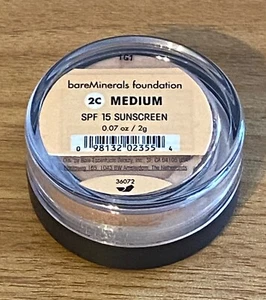 BAREMINERALS SPF 15 ORIGINAL Loose Powder FOUNDATION .07oz Medium C2 NEW - Picture 1 of 3