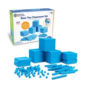 Base Ten Set Educational Toy 823 Durable Plastic Pieces Place Value Concepts - Picture 1 of 6