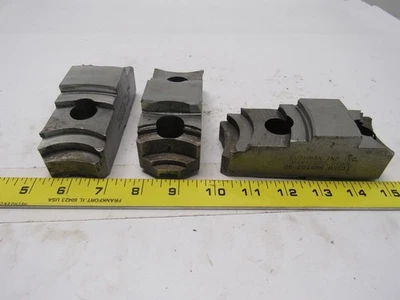 Lote de 3 mandíbulas superiores de mandril de torno Cushman 05-201466 5" X 1-5/8" X 1-3/4" Foto 1 de 4