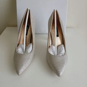 Nine West Ladies Tatiana High Heels. Gold. Size 6.5. Brand New In Box - Picture 1 of 8