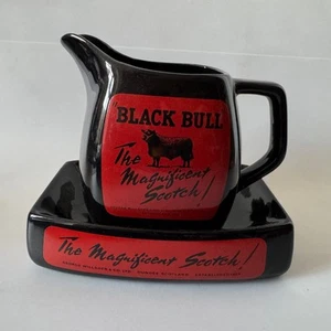 RARE Black Bull "The Magnificent Scotch" Water Jug & Ashtray Wade PDM England - Picture 1 of 24