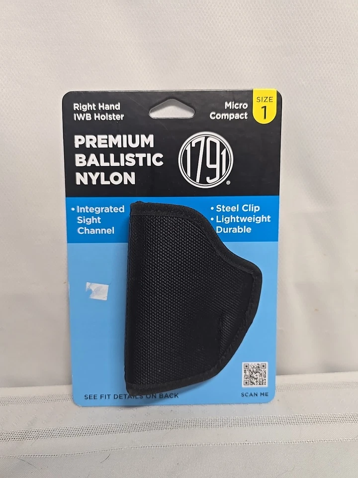 1791 IWB Right-Handed Premium Ballistic Nylon Holster - Size 1 - Image 1 of 1