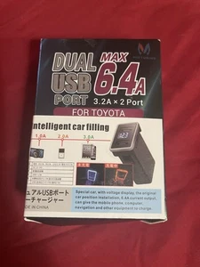 MICTUNING 6.4A Dual USB Fast Car Charger QC3.0 Port For Toyota 12-24V 40*20mm - Photo 1 sur 3