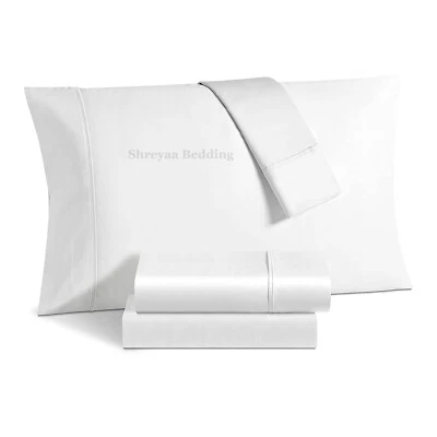 Juego de funda de almohada sólida 100 % algodón 1000 TC O 1200 TC talla Queen/King EE. UU. Foto 1 de 4