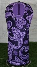 Purple Paisley Golf Club Headcovers-Driver, Fairway, Hybrid, Towel or Gift Set