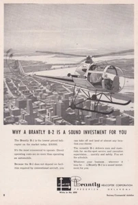 1962 Brantly B-2 Helicopter Aircraft ad 10/7/2022e - Picture 1 of 1