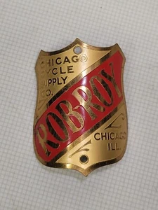 Rob Roy Kopfabzeichen für Vintage antike Fahrräder Chicago Cycle Co. NOS - Bild 1 von 6