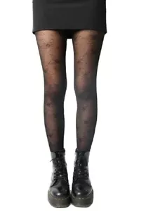 Pretty Polly Floral Mesh Tights One Size Black - NPAXN8 - Picture 1 of 1