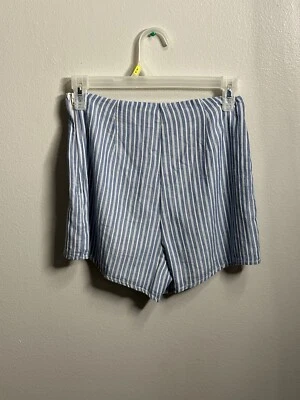 Pantalones Cortos Charlotte Russe Mujer Azul Rayas Talla XS Foto 1 de 4