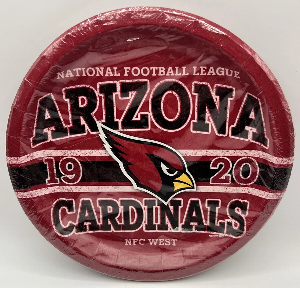 Бумажные обеденные тарелки Arizona Cardinals NFL Pro Football Sports для банкета вечеринки 9 дюймов - Изображение 1 из 1