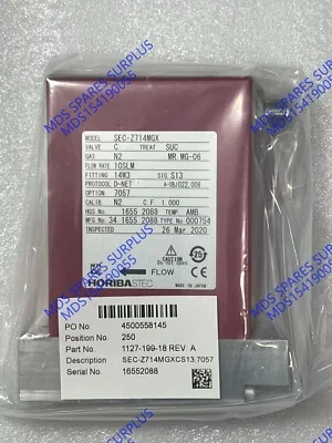 HORIBA SEC-Z714MGX Stec Mass Flow Controller    MG-06/10SLM FedEx - Image 1 of 4