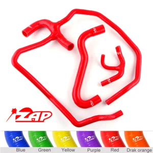 ZAP Red FOR Fiat 500 Cinquecento Sporting 1.1 Silicone Radiator Coolant Hose Kit - Afbeelding 1 van 10