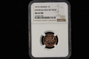 1973 Canada. One Cent. "Uncirculated Set Issue" NGC Graded MS-67 RD. - Picture 1 of 3