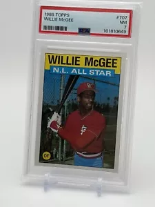Willie McGee St Louis Cardinals 1986 Topps #707 PSA 7 - Bild 1 von 2