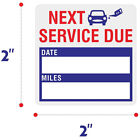 150/300pcs Useful 5*5cm Square Oil Change Maintenance Service Reminder Stickers