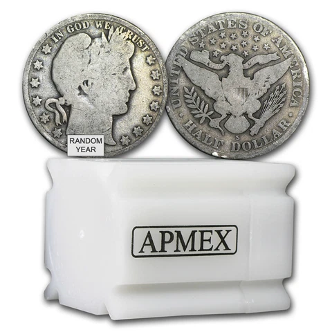 90% Silver Barber Halves $10 20-Coin Roll Avg Circ - SKU #14744 Cover