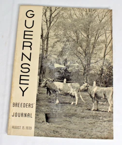 Guernsey Breeders Journal August 15, 1939 Cow Calf Bull Farms Ads Pictures - Imagen 1 de 21