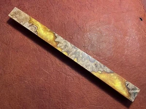 TNT Acrylic Hybrid Stabilized Golden Amboyna Burl Blank. 1-1/2 x 1-1/2 x 18  - Picture 1 of 4