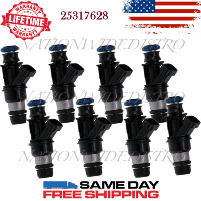 8x OEM Delphi Fuel Injectors for 2002-2005 Cadillac Escalade 5.3L V8 25317628 - Image 1 of 4