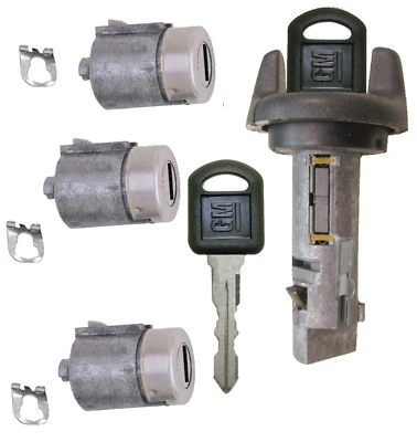 STRATTEC Passlock Ignition Switch Lock Cylinder & Door & Rear Tumbler Set OEM 2 GM Keys