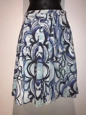 Falda midi de algodón azul Espirit (US 4) Foto 1 de 3