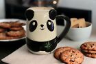 Schwarz & Weiß Panda Bär 3D strukturierte Keramik Kaffeebecher