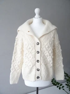ZARA CREAM CARDIGAN WITH POMPOM DETAILS SIZE S - Picture 1 of 20