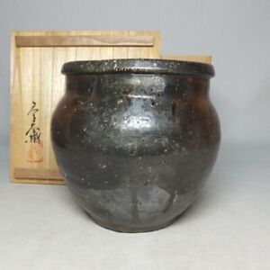 E2681: REAL Japanese KO-GARATSU pottery vase over 400 years ago w/appraisal box