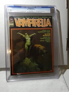 Revista Vampirella #7 Warren Publishing 1970 CGC 7,5 páginas blancas cubierta Frazetta - Imagen 1 de 2