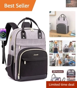 Elegant 17 Inch Women's Backpack - Large Capacity, USB Charging, Durable Design - Picture 1 of 12