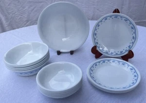 Corelle Morning Blue 16 Teile 5 Müslischalen & Obstschalen & Brotteller & Servierschüssel - Bild 1 von 9